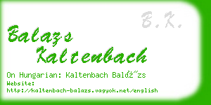 balazs kaltenbach business card